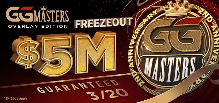 A GGPoker a GGMasters 2. évfordulóját a garantált 5 millió dolláros GGMasters Overlay Edition pókerversennyel ünnepli
