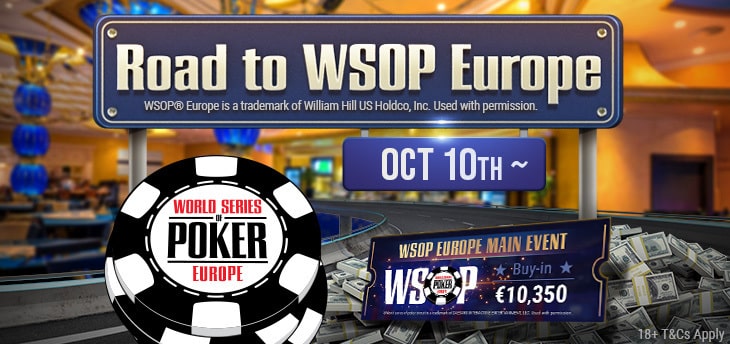 WSOP Europe 2022 exkluzív szatellit versenyek indulnak október 10-én a GGPokeren