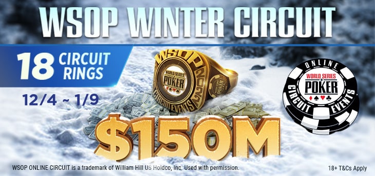 Legalább 150 millió $ nyeremény a GGPoker WSOP Winter Circuit versenyén