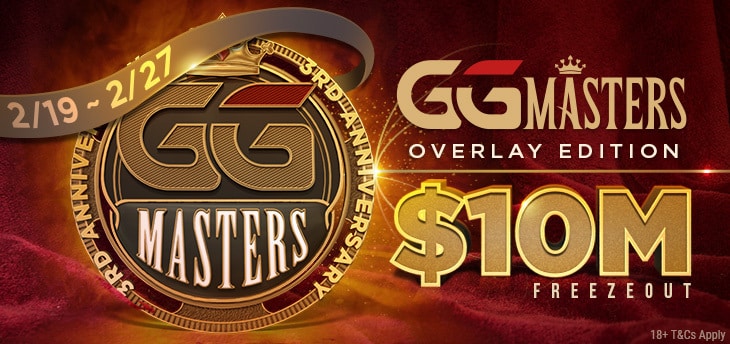 Az iparágban először legalább 1 millió dolláros garantált overlay a közelgő GGMasters Overlay Edition versenyen