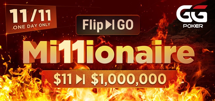 Legalább $1,000,000 dollárnyi nyeremény várható a November 11-én visszatérő $11-os Flip & Go Millionaire-ben