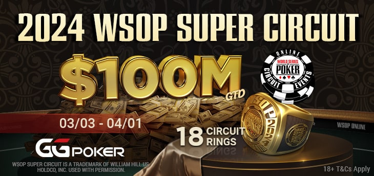 A WSOP Super Circuit visszatér a GGPokerre $100M-os Garanciával